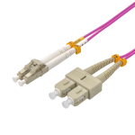 LC-SC (UPC) OM4 MULTI Mode Duplex Fibre Optic Cable image