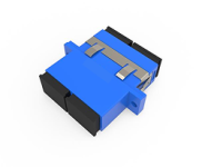 Single Mode (Flanged), SC Duplex Adapter-blue